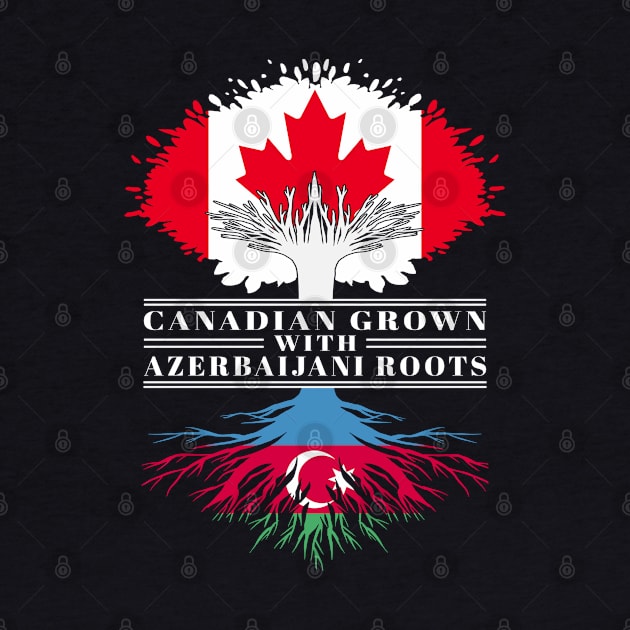 Canadian Grown With Azerbaijani Roots canada Azerbaijan Flag Tree by BramCrye